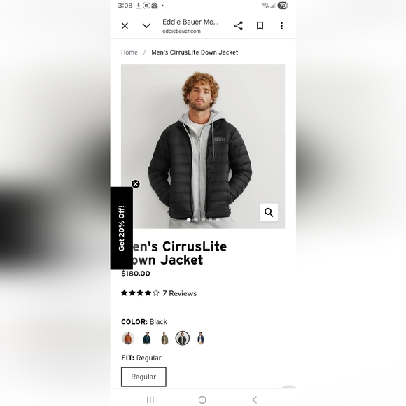 Eddie Bauer Men's Dark Blue Down Puffer Jacket - Picture 2 of 12